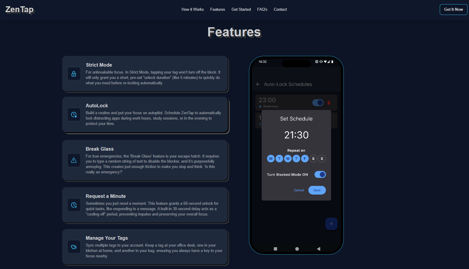 zentap features